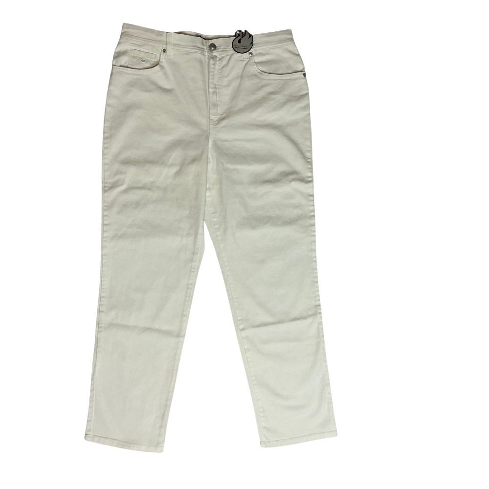Gloria Vanderbilt White Stretch Jeans Size 16 Classic Fit 5 Pocket New